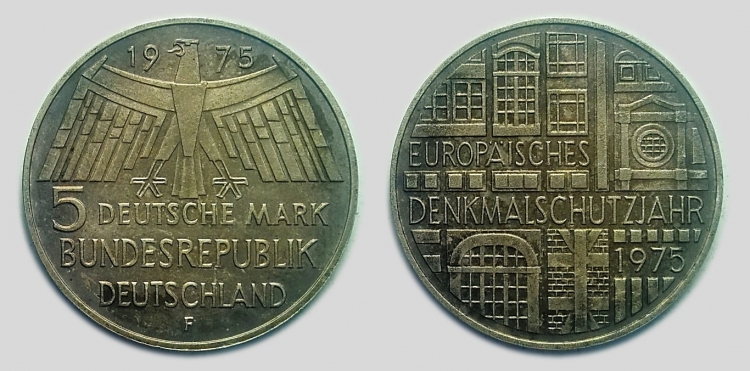 1975 Denkmalschutzjahr 5 mark